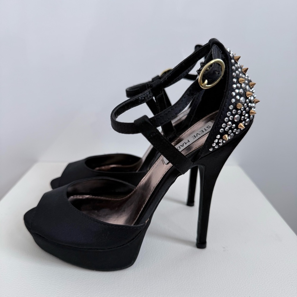 Steve Madden Stiletto Platform Gold & Silver Studded Heels